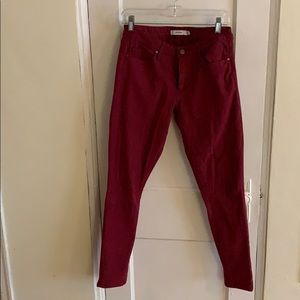JustFab Red Denim Pants